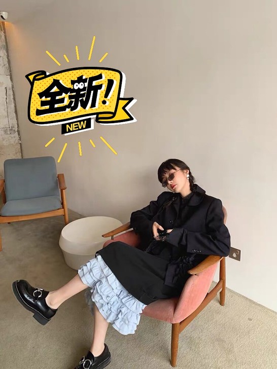 Mona家黑色半身长裙