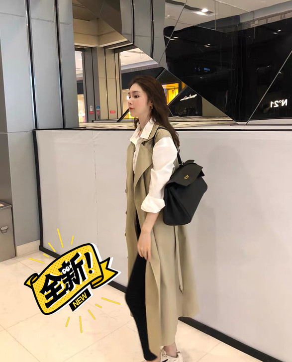 风衣外套女 春秋款 中长款