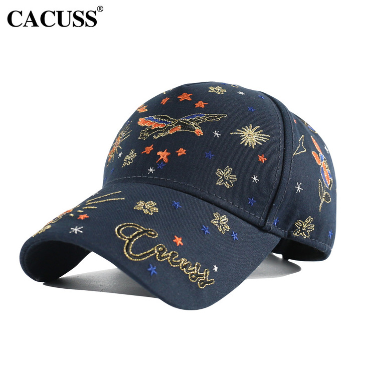 CACUSS新款棒球帽时尚帽子女立体刺绣显...
