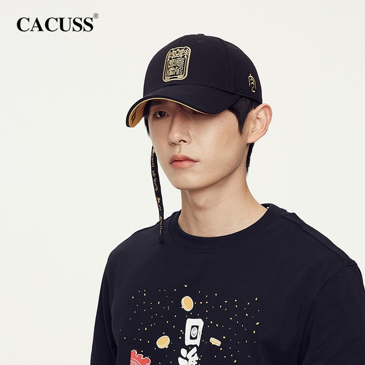 CACUSS棒球帽男鸭舌帽春夏新品韩版潮刺...
