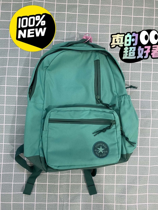 新款湖蓝色书包女双肩包经典款男大学生潮流校...