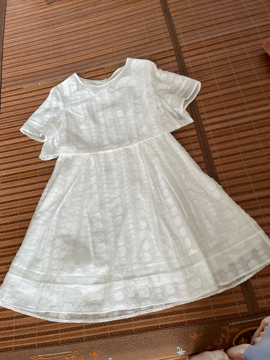 白色连衣裙A字裙网纱夏季新款法式风气质仙女...