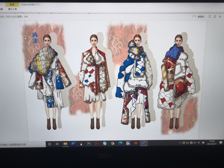 服装效果图。服装效果图。原创。服装款式图，...