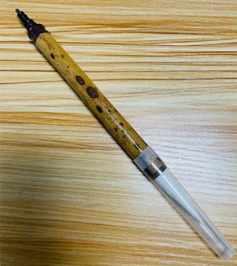合三舍 问心堂 老梅鹿竹笔杆 孤品 满花细...