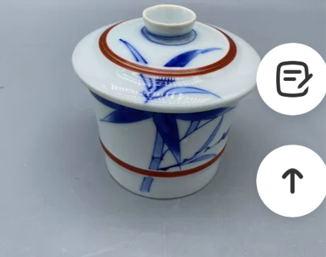 日本回流青花五客盖碗一只,造型优美,质感好...
