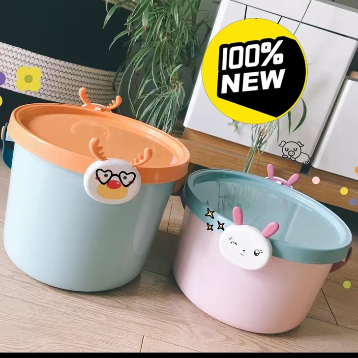 全新包邮 儿童玩具收纳桶 零食收纳箱 卡通...