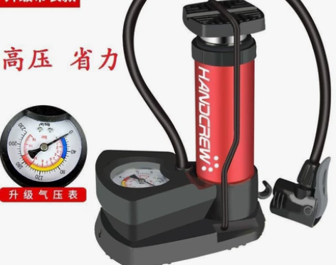 多功能脚踏电动车打气筒高压摩托车自行车充气...