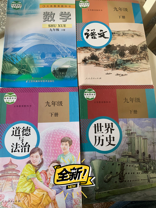 人教版九下《语文》《数学》《历史》《道德与...