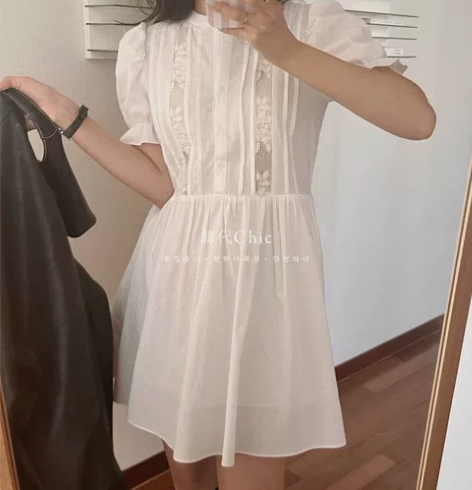 polo领连衣裙女夏季 高级感法式显瘦短裙...