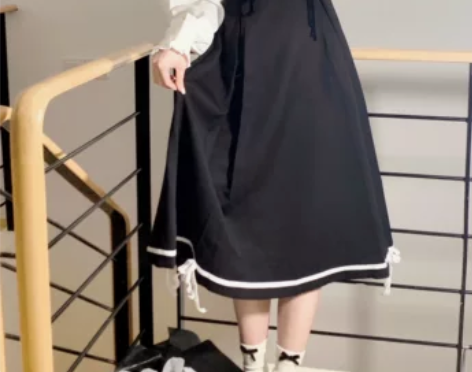 背带裙 短裙背带树懒小屋花园小猫 春秋半身...