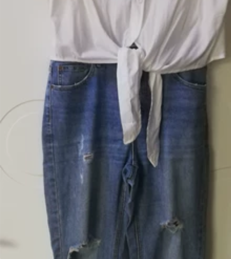 浅色破洞牛仔裤,165/72A腰围29的,...