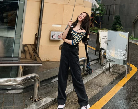 背带裤女韩版宽松秋冬小个子2020流行薄款...