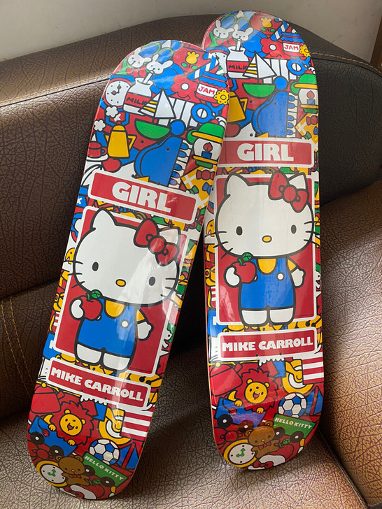 GIRL滑板KITTY猫合作款板面限量货了...