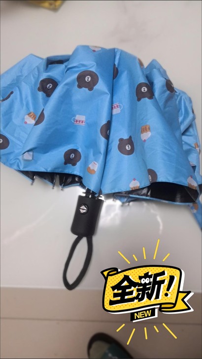 ins折叠全自动雨伞大号三折伞女学生可爱晴...