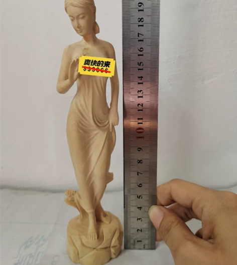 小叶黄杨木雕之花样年华美女女神，一物一拍，...