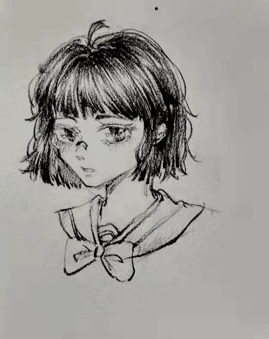 白菜价大头,铅笔,圆珠笔,指绘都可以