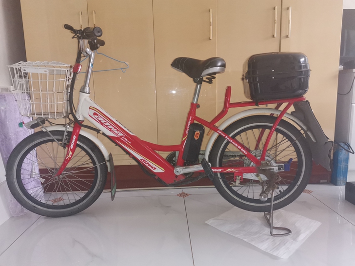 自己骑的轻快锂电池电动自行车,两套电池,便...