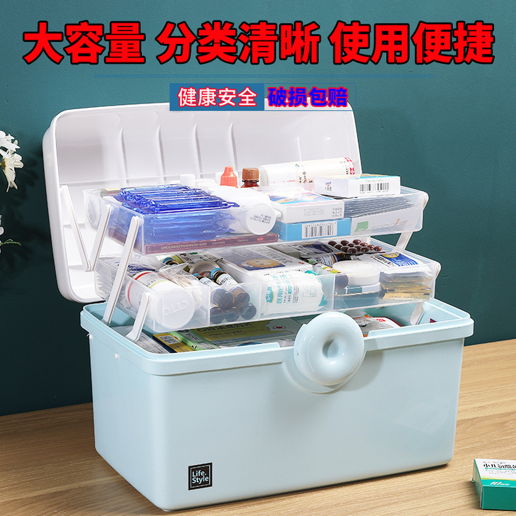 便万家 医药箱！大容量，分类清晰，使用便捷