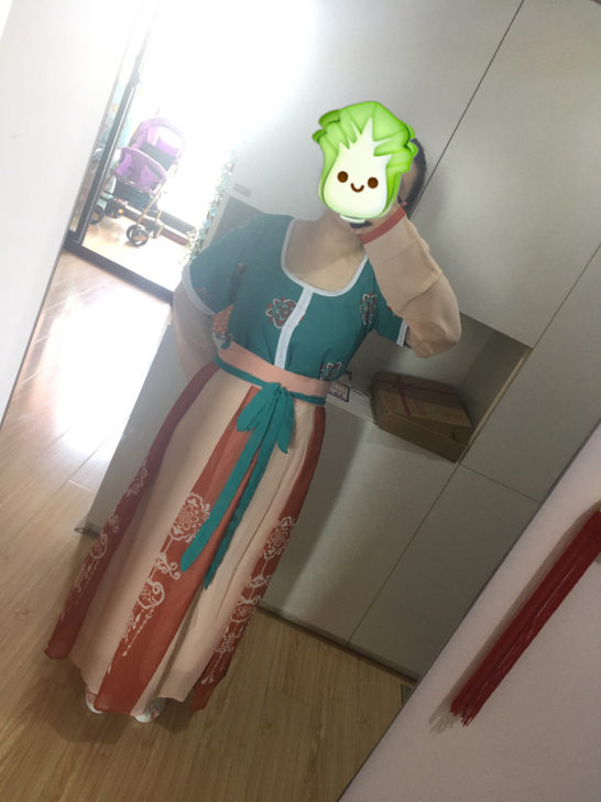 八荒原创唐制坦领汉服四件套