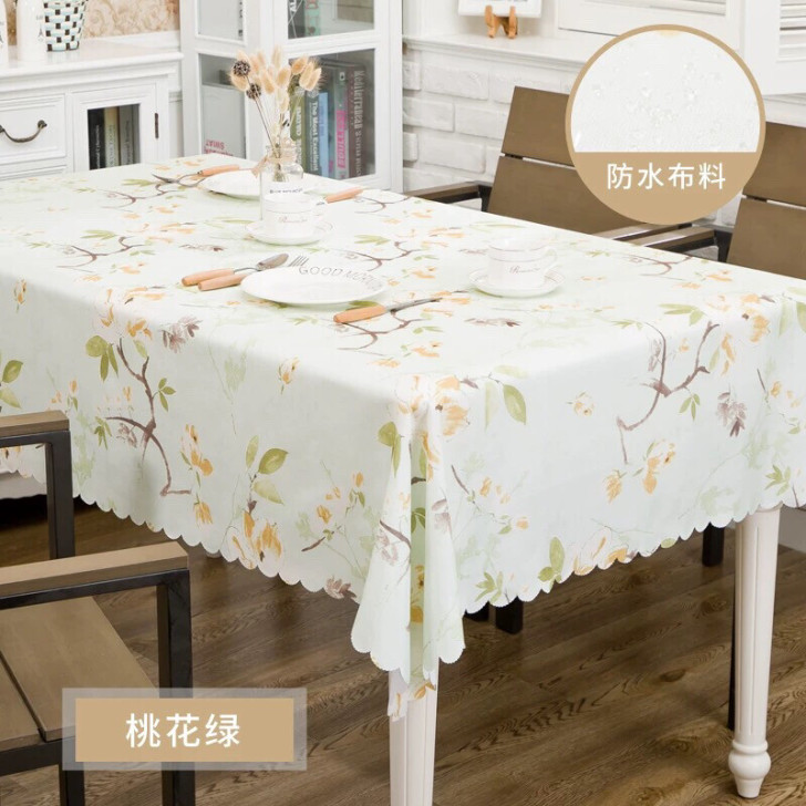 桌布布艺台布防水防油免洗长方形茶几书桌餐桌...