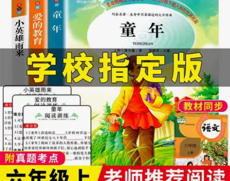童年高尔基 爱的教育 小英雄雨来正版六年级...