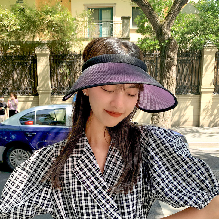杨同学空顶帽骑行防晒帽子女夏季遮脸防紫外线...