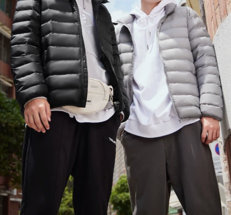 A21轻薄羽绒服男薄款衣服男冬季情侣装连帽...