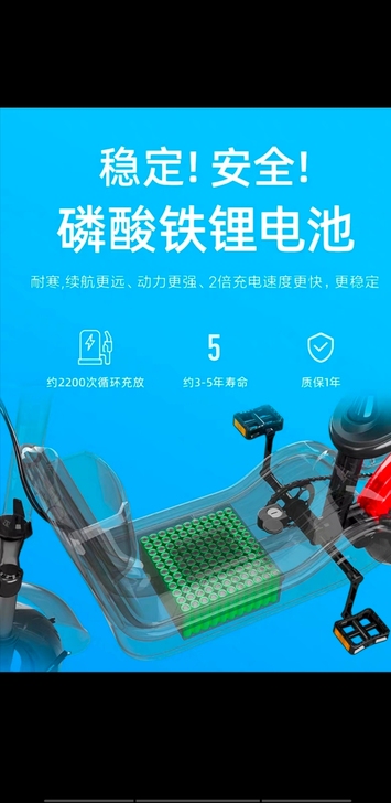 正步 电动车通用锂电池替换铅酸电瓶48V外...