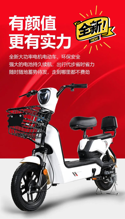 全新电动车新国标48v成人二轮长跑自行车小...