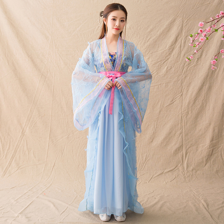缘你梦2018新古装服装女贵妃仙女拖尾飘逸...