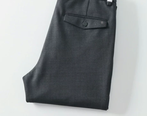 四面弹！秋冬加厚磨毛商务休闲裤男修身直筒长...