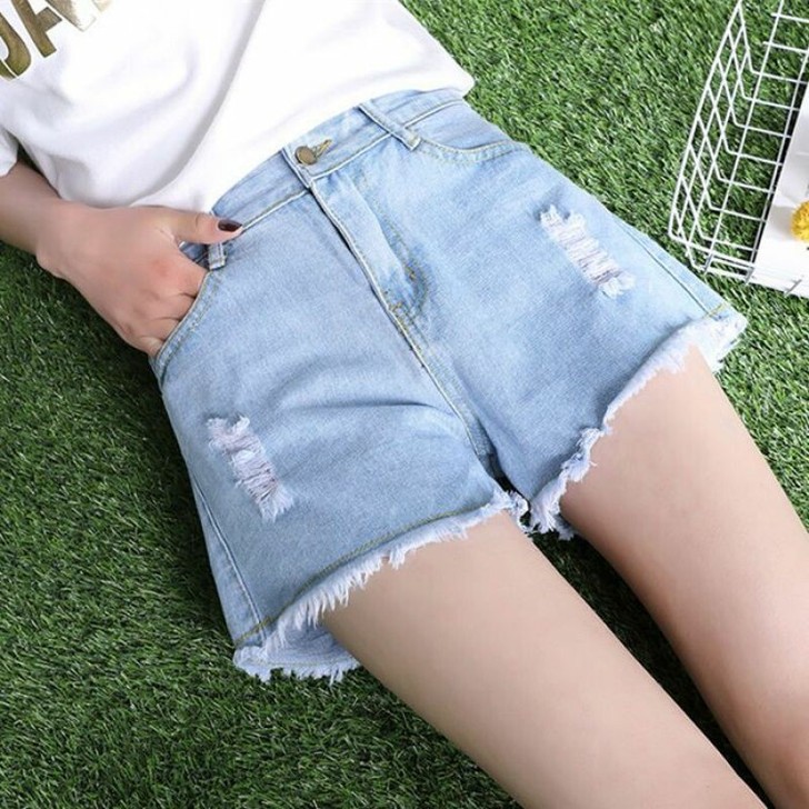 【特价清仓】夏装女牛仔短裤女高腰夏季新款毛...