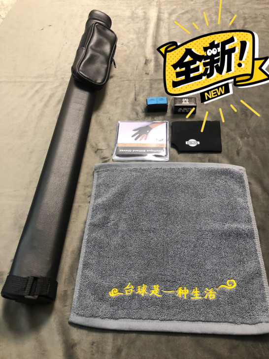 台球四件套 杆桶 台球手套 擦杆布 巧克