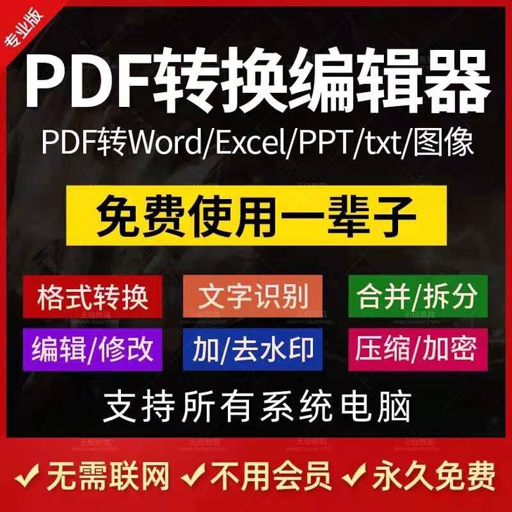 pdf转word pdf合并 pdf转Ex...