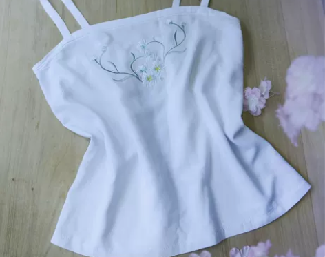 如梦霓裳如梦霓裳汉服女刺绣花吊带抹胸多色多...