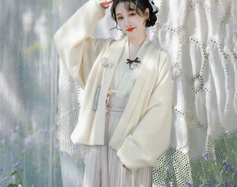 十九觅原创设计糯叽叽飞机袖春秋季款汉服外