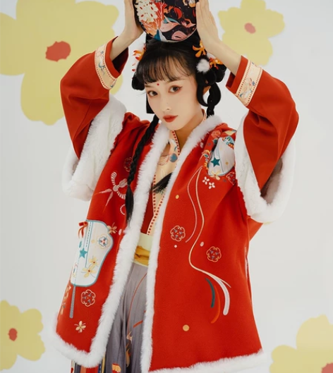 【大刀急出】七月夕新年汉服汉元素短袄褶裙加...