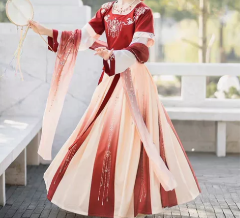 珍缕旗舰店 千禧寻坦领 汉服 唐制 半臂 ...