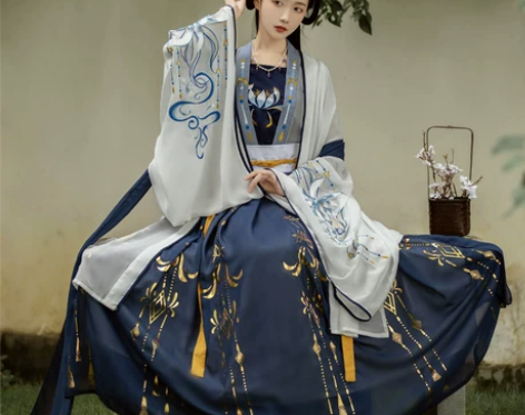 千韵岗琼华汉服女秋款正品原创古装中国风超仙...
