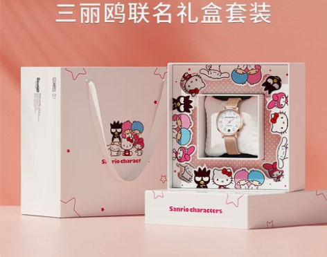 没有礼盒，只有手表一块，没怎么带过，卡扣有...