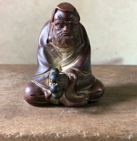 紫砂达摩 老紫砂茶宠摆件 紫砂摆件 宜兴紫...