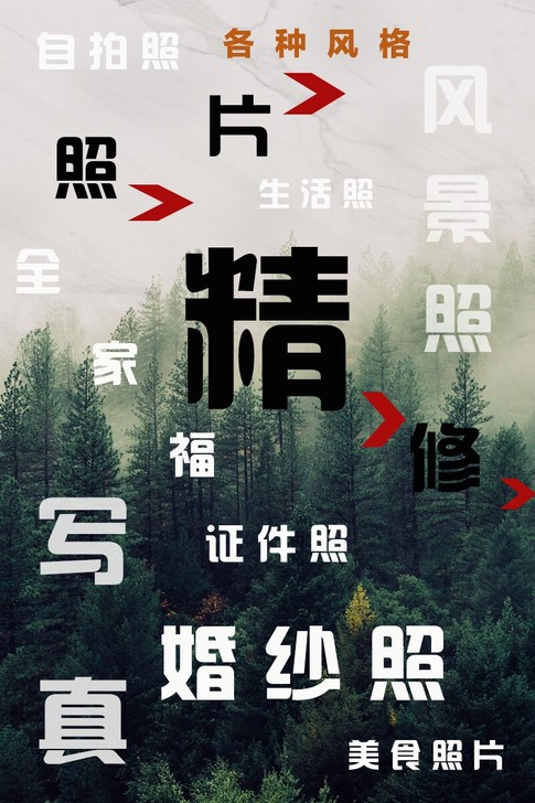 ps图片精修，抠图，合成海报，最美证件照，...