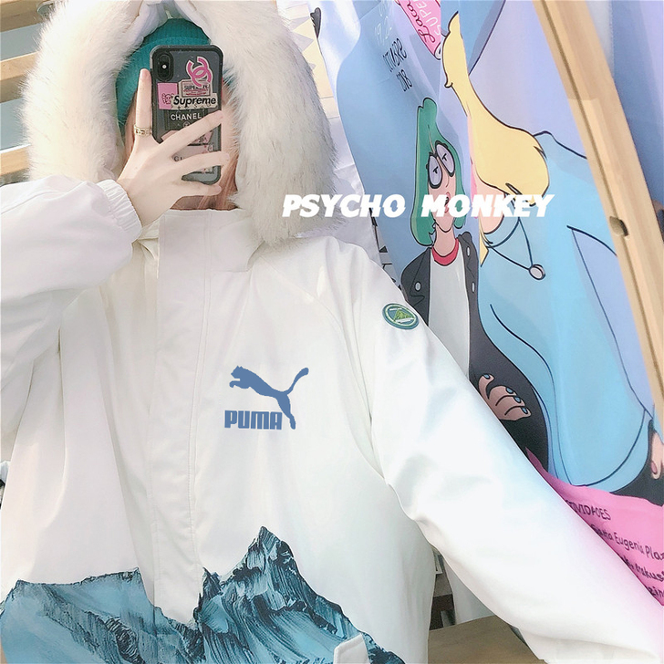 PUMA彪马冬季INS潮牌雪山羽绒棉服女宽...