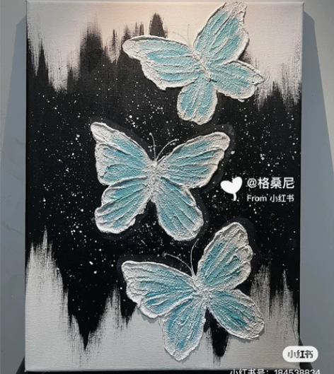 刮刀肌理装饰画客厅装饰画手绘石英砂肌理画 ...
