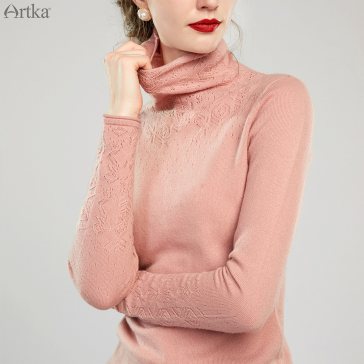 Artka阿卡秋冬新品女装100%羊绒衫