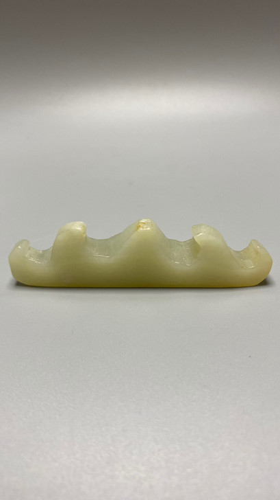和田白玉笔架 文房笔搁笔山天然玉石笔架毛笔...