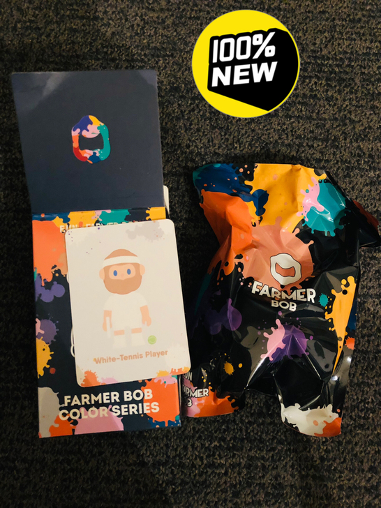 farmerbob网球选手，全新拆盒未拆袋