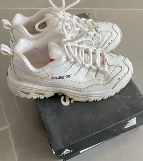 Skechers斯凯7码女鞋 熊猫鞋复古厚...