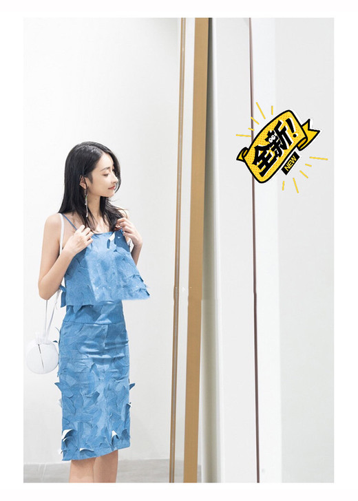 XU ZHI 19ss牛仔花瓣半身裙夏季新...