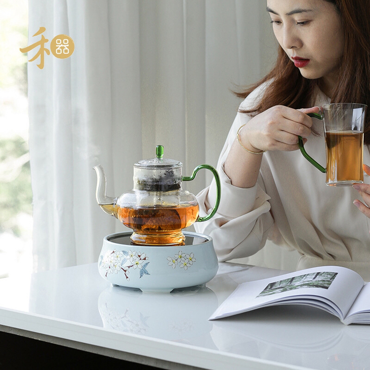 实体店批发新款全新带包装禾器晶彩宫灯壶大号...